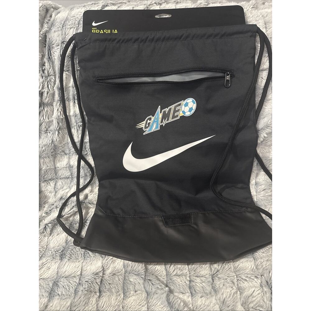 Nike Brasilia Soccer Training Gymsack, Black - New Drawstring Bag